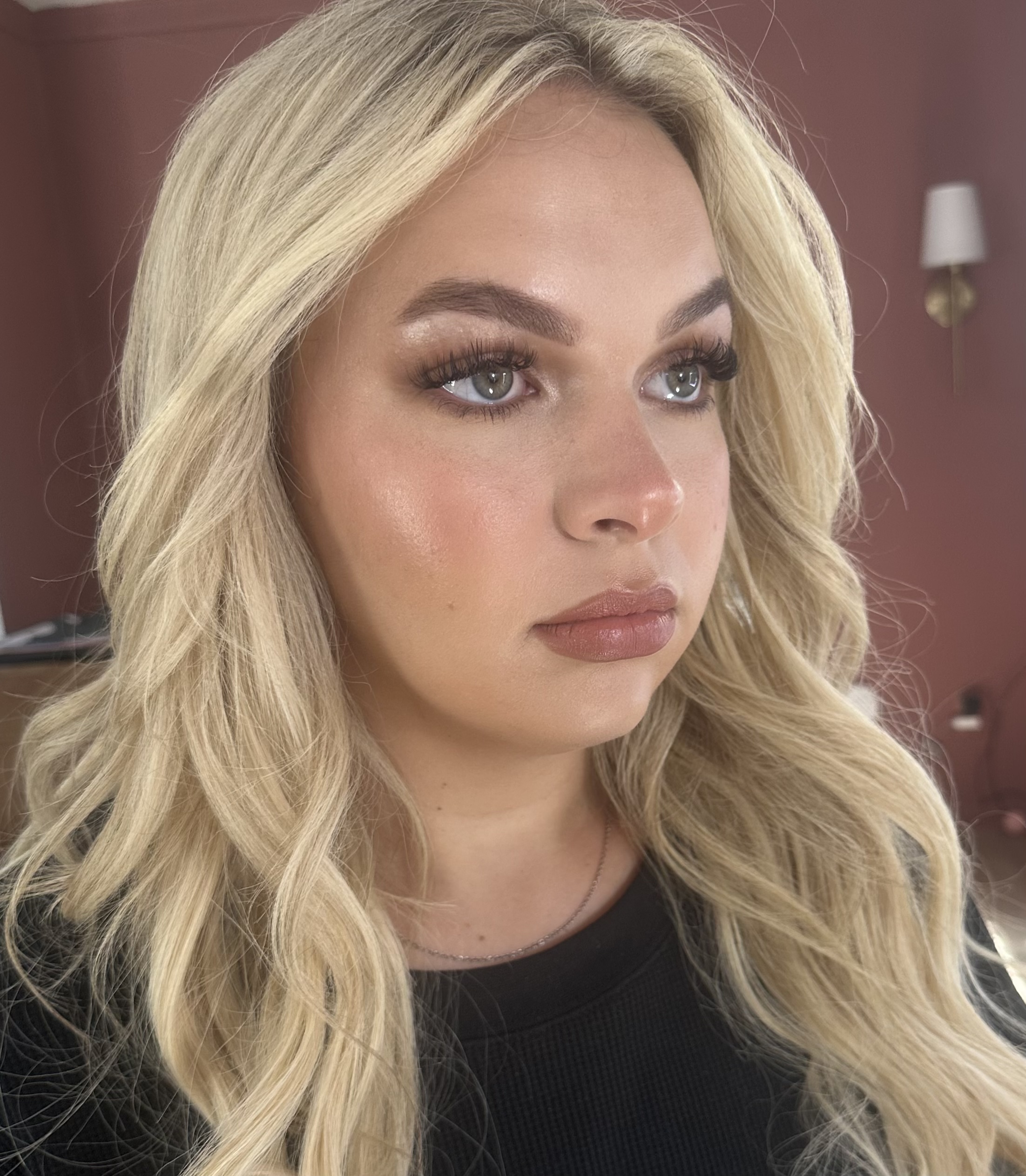 Full glam hair and makeup for a professional photoshoot