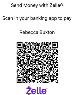 Zelle QR code for Rebecca Buxton